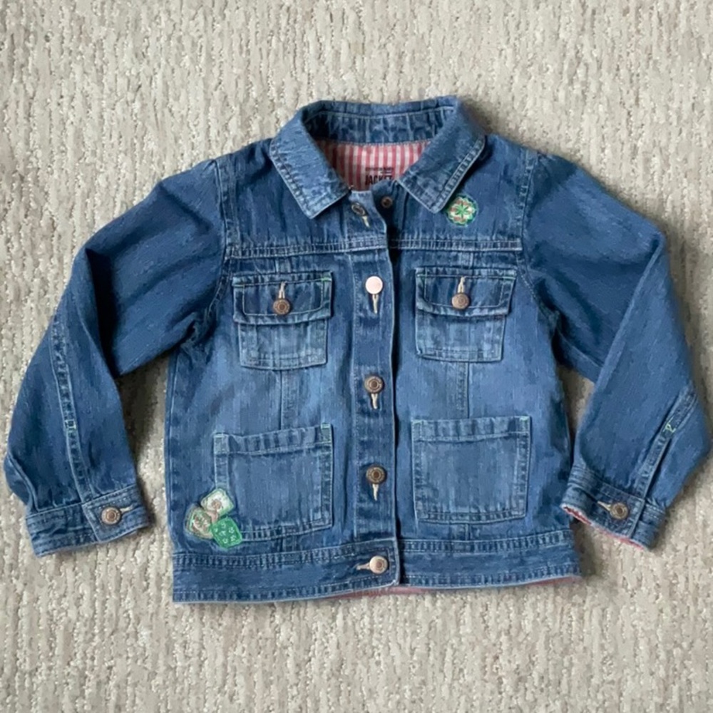 Genuine Kids Osh Kosh BGosh Embellished Denim Jacket Size 4T Retro Cottage Chic